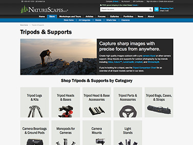 NatureScapes Store Category Landing Page
