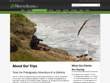 NatureScapes Workshops and Tours - About Our Trips