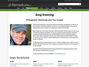 NatureScapes Workshops and Tours - Leaders Detail