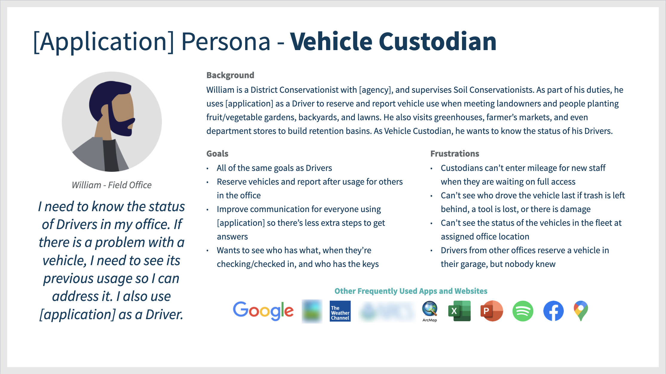 Persona: Vehicle Custodian
