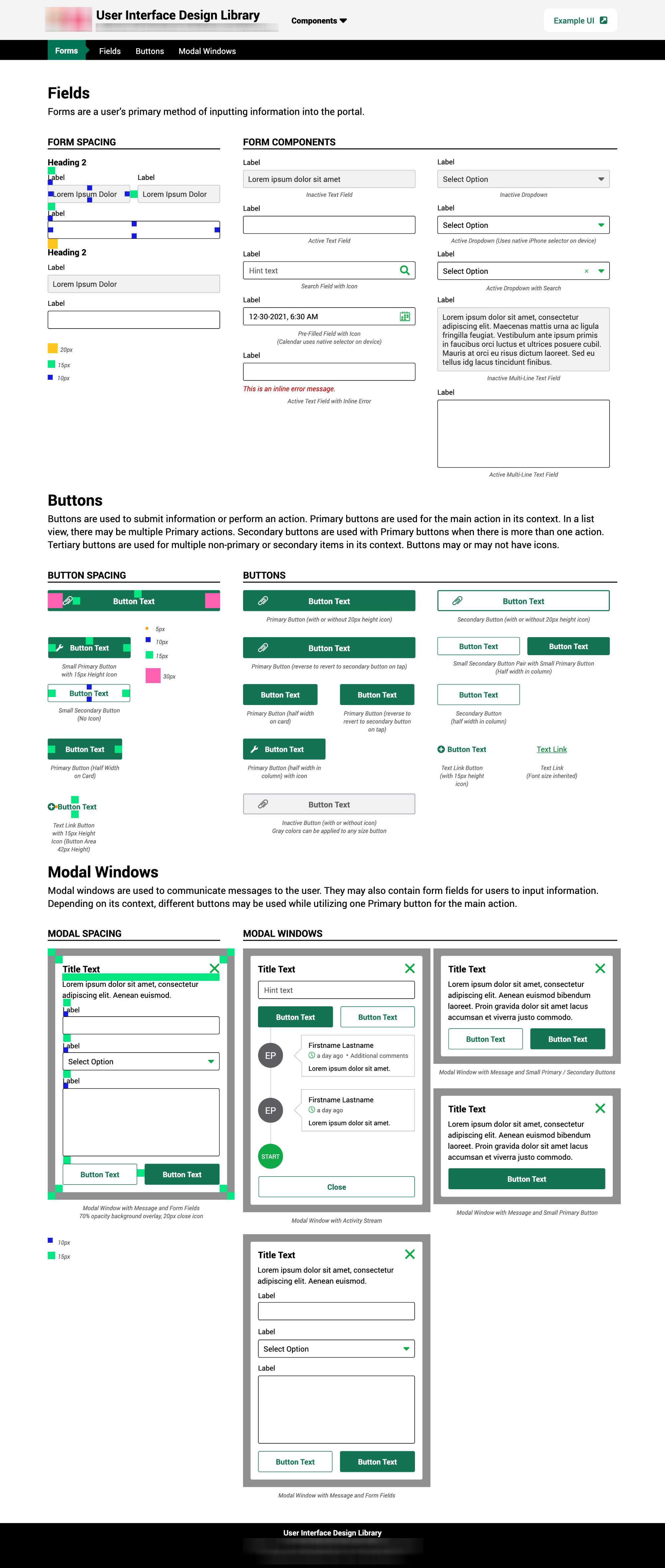 Screenshot of Design Components for Forms