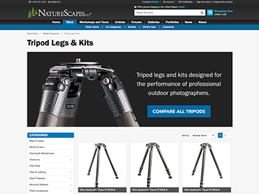 NatureScapes Store Subcategory Landing Page